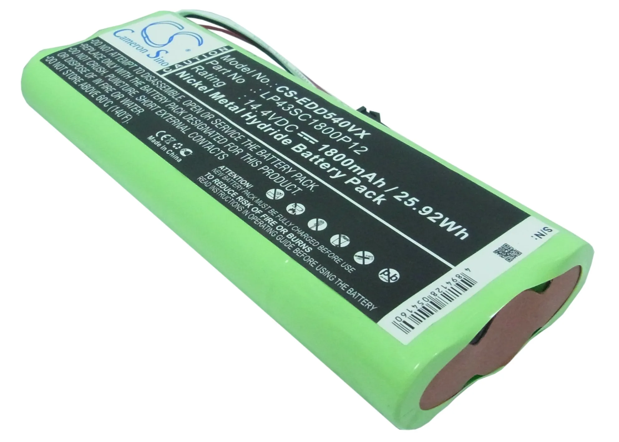 

CS Vacuum Battery for Ecovacs Deebot D523 D540 D550 D560 D570 D580 D54 D56 D58 D543 Fits LP43SC1800P12 1800mAh/25.92Wh Ni-MH