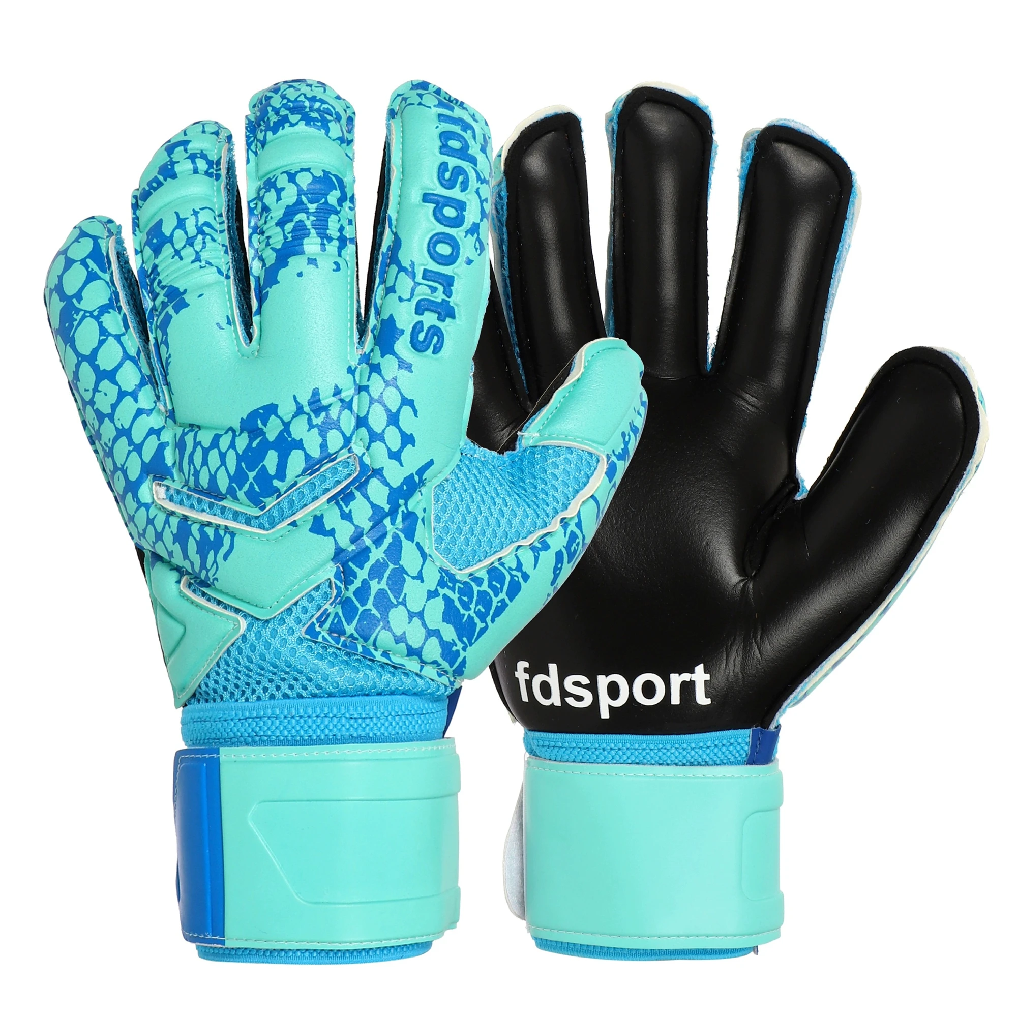 Mens Womens Professional Goalkeeper Gloves Football Soccer Goalie Gloves Non-slip Thicken Latex Glove 5 Finger Save Guard