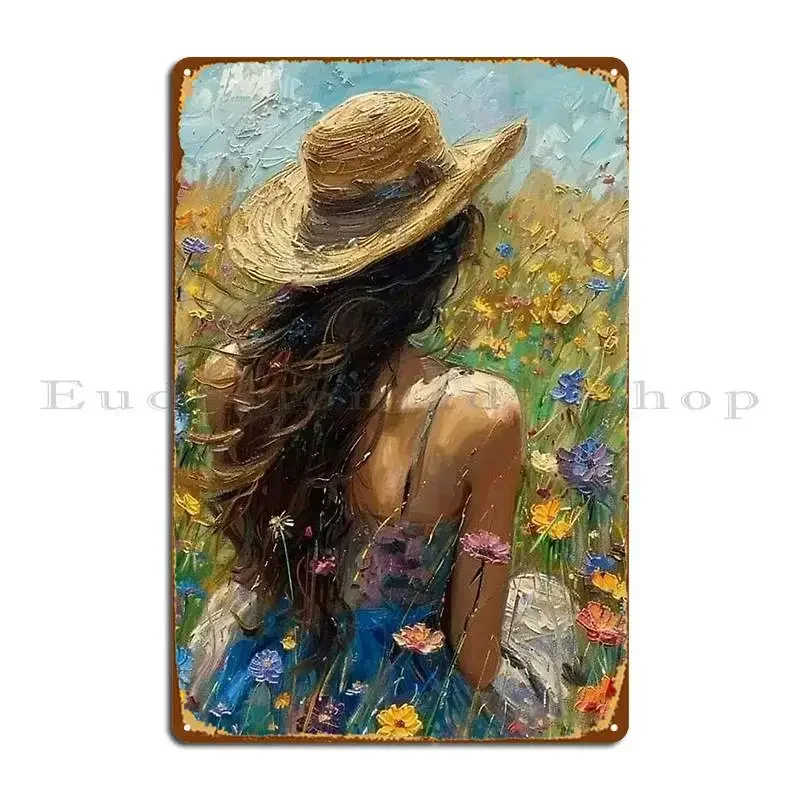 Perfect Woman On A Summer S Day Hd Metal Plaque Poster Designer Club Party Party Living Room Tin Sign Poster