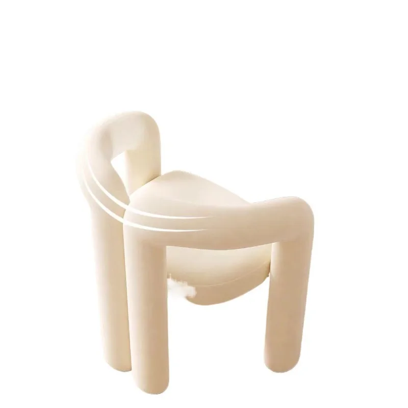 

Bedroom Stool Backrest Dresser Chair Light Luxury Premium Cloakroom Cream Wind