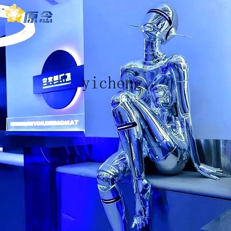 

XL Empty Mountain Foundation Large Ornament Wall Hanging Feitian Machinery Ji Cartoon Sculpture Portrait Electroplating FRP