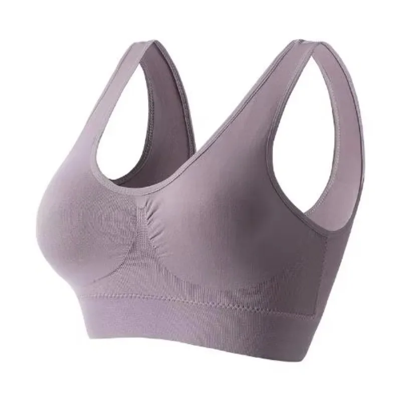 

M-5XL Women Seamless Bra Sports Bras Top Female Breathable Soft Brassiere Wireless Nopads Bra Crop Top Solid Color Lingerie