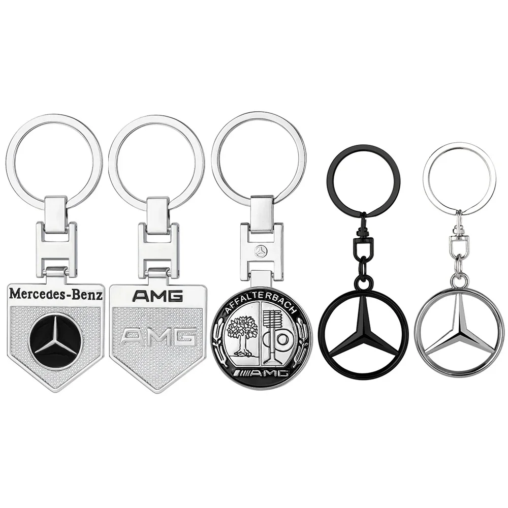 New Car Badge Keychain Women Men Back Bag Pendant Keyring Key Chain Ring for Mercedes Benz AMG A B R G S M Class W176 W212 W108