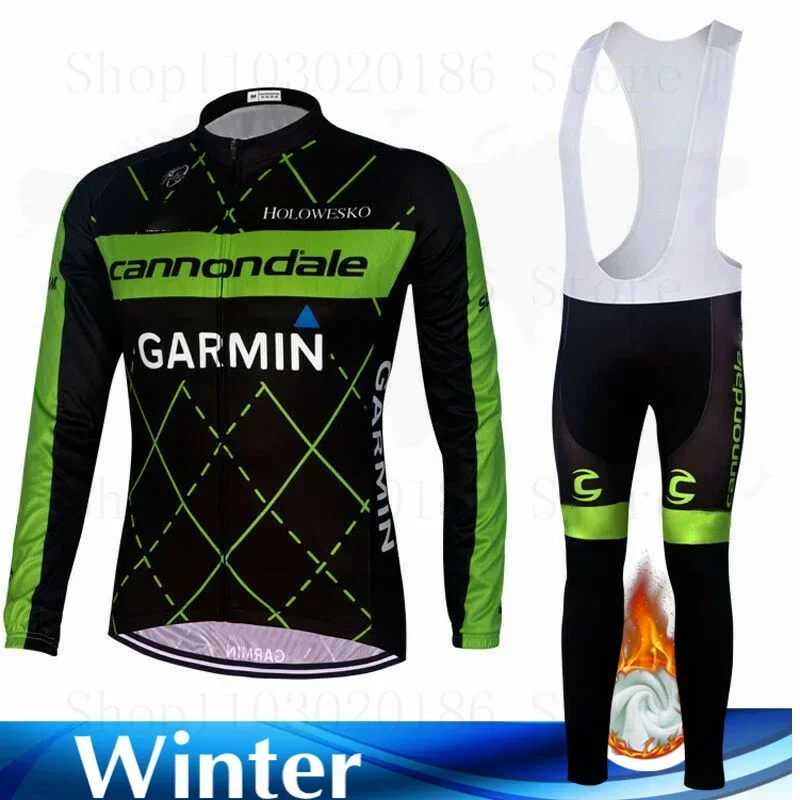 Cannondale-Conjunto de Ropa térmica de invierno para Ciclismo, Jersey polar para Bicicleta de montaña, uniforme de equipo de Bicicleta de carretera