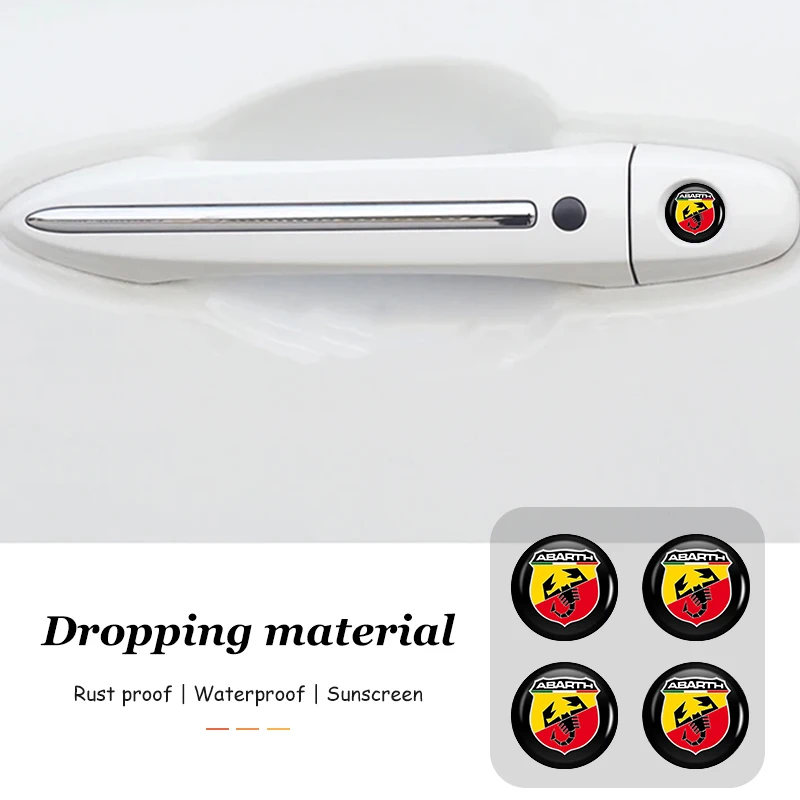 8pcs Universal Car Door Keyhole Lock Core Protective Cover Stickers For Abarth Stilo Ducato Palio Bravo Linea Doblo 500 Grande
