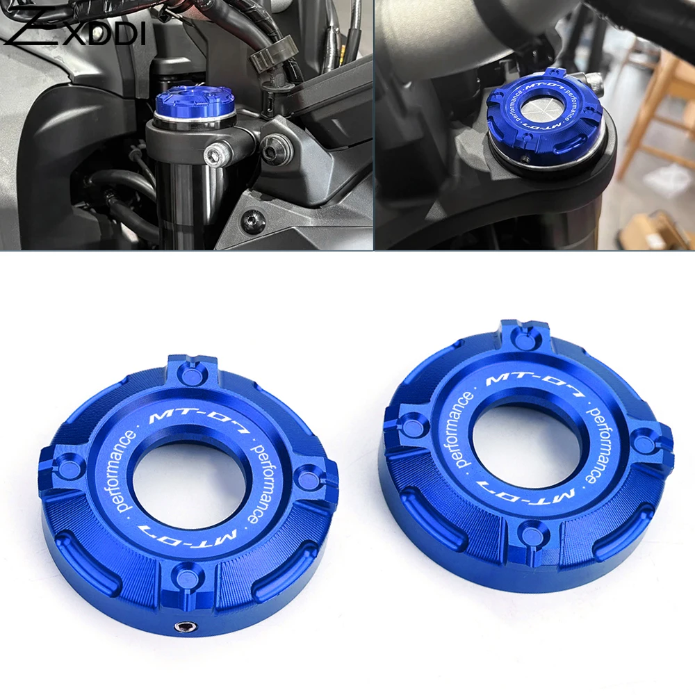 

For Yamaha MT07 MT09 MT-07 MT-09 mt07 FZ07 FZ09 Aluminum Motorcycle Accessories Shock-absorbing Cap Three-Star Column Trim Cover