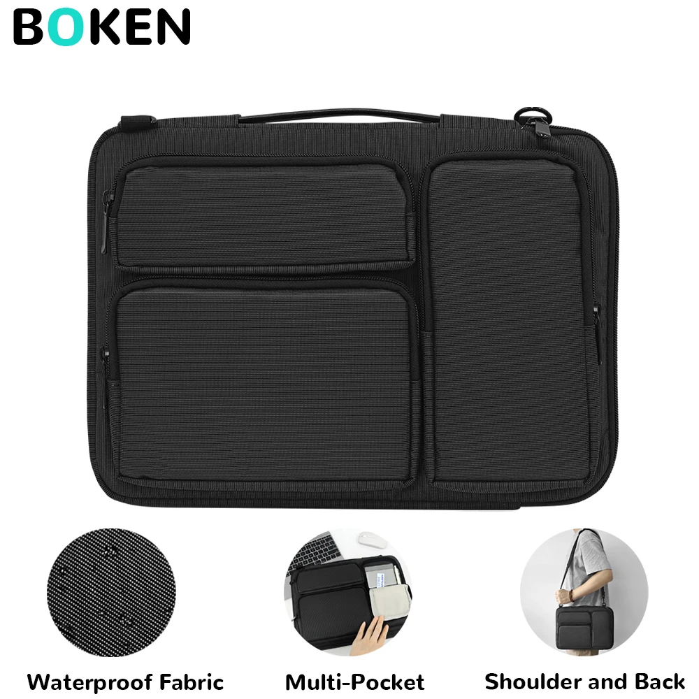 

15 16 Inch Laptop Sleeve Bag for MacBook Pro/Air HP Xiaomi Waterproof Computer Bag with Multi-Pocket for Business Travel School