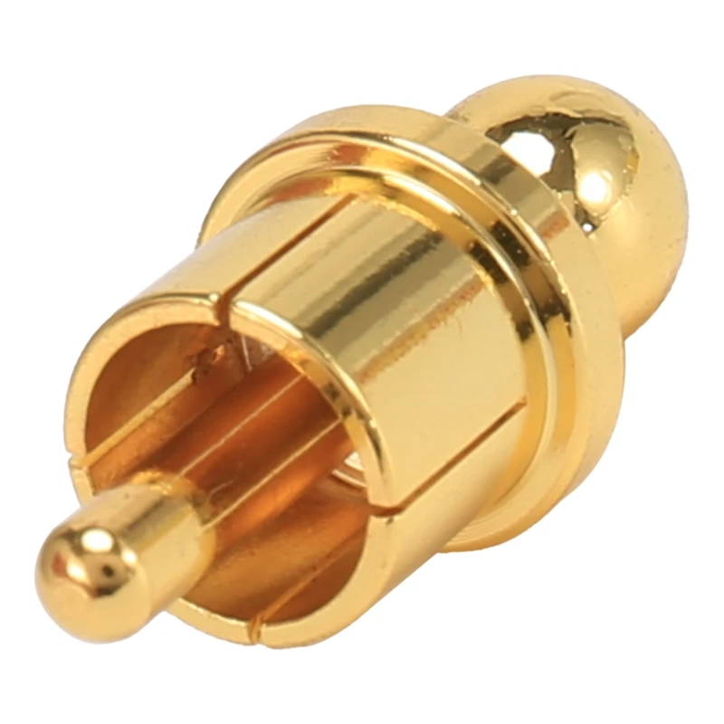 10Pcs Gold Plated RCA Plug Cap Short-Circuit Socket, Phono Connector RCA Shielding Jack Socket Protect Cover Caps