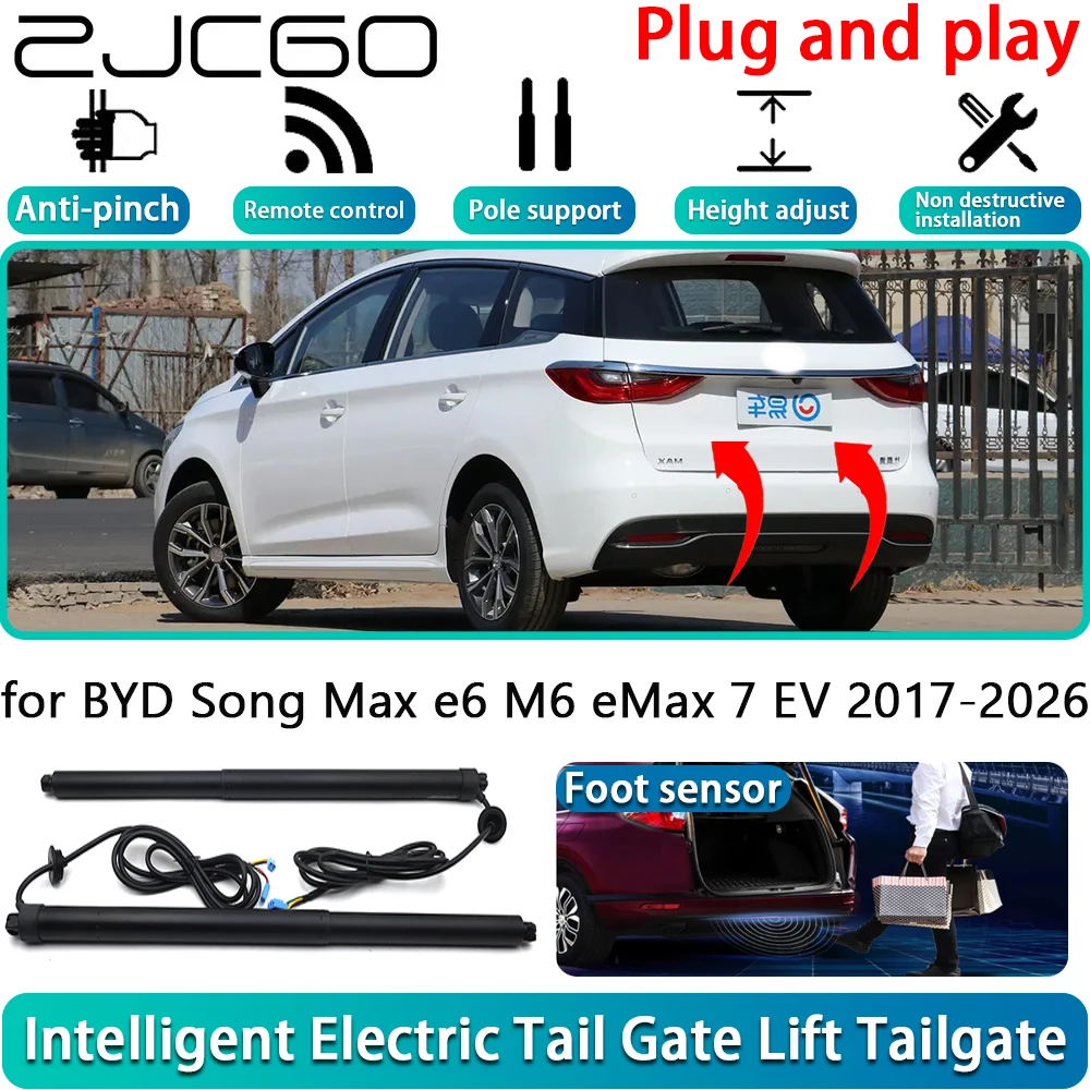 

ZJCGO for BYD Song Max e6 M6 eMax 7 EV 2017-2026 Car OEM Electric Powered Tailgate Power Liftgate Automatic Tailgate System