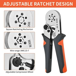 Crimping Tools Mini Electrical Pliers HSC8 6-4/6-6(0.25-10mm²/0.25-6mm²) Wire Connection Ferrule Sleeves Terminal Repair Clamp