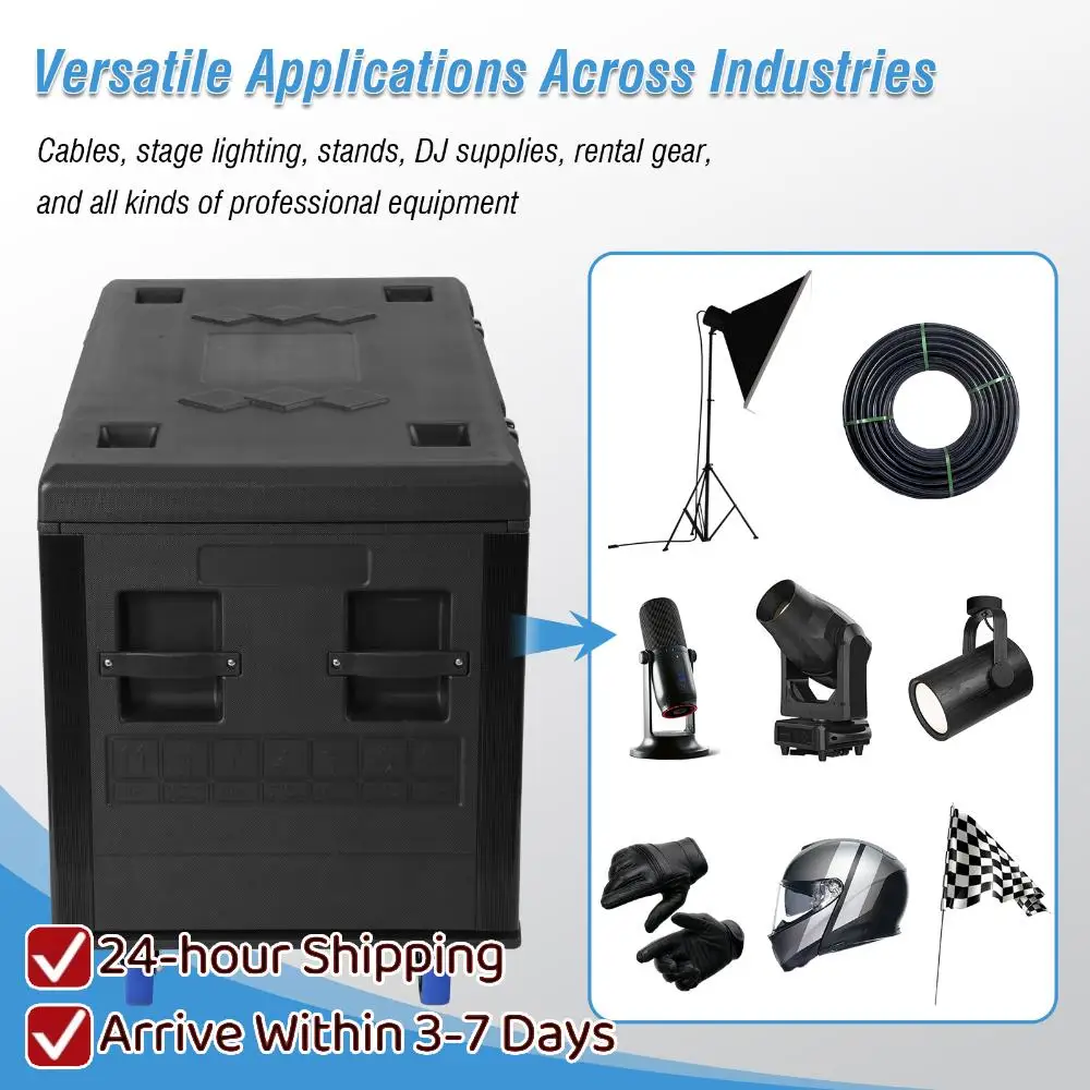 

Cable Flight Case Mobile Wheel Storage Toolbox Large 20-inch Microphone Receiver Cabinet Suitable for Various Electronic Devices