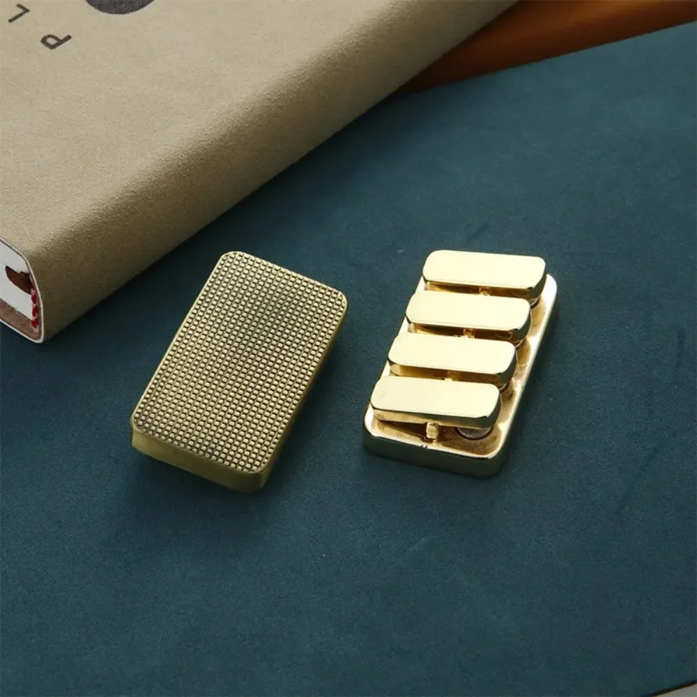 Rectangular Fidget Press Seesaw Metal Mini Push Card Portable Toy Magnetic Papa Coin Decompression Handle Stress Reliever Toys