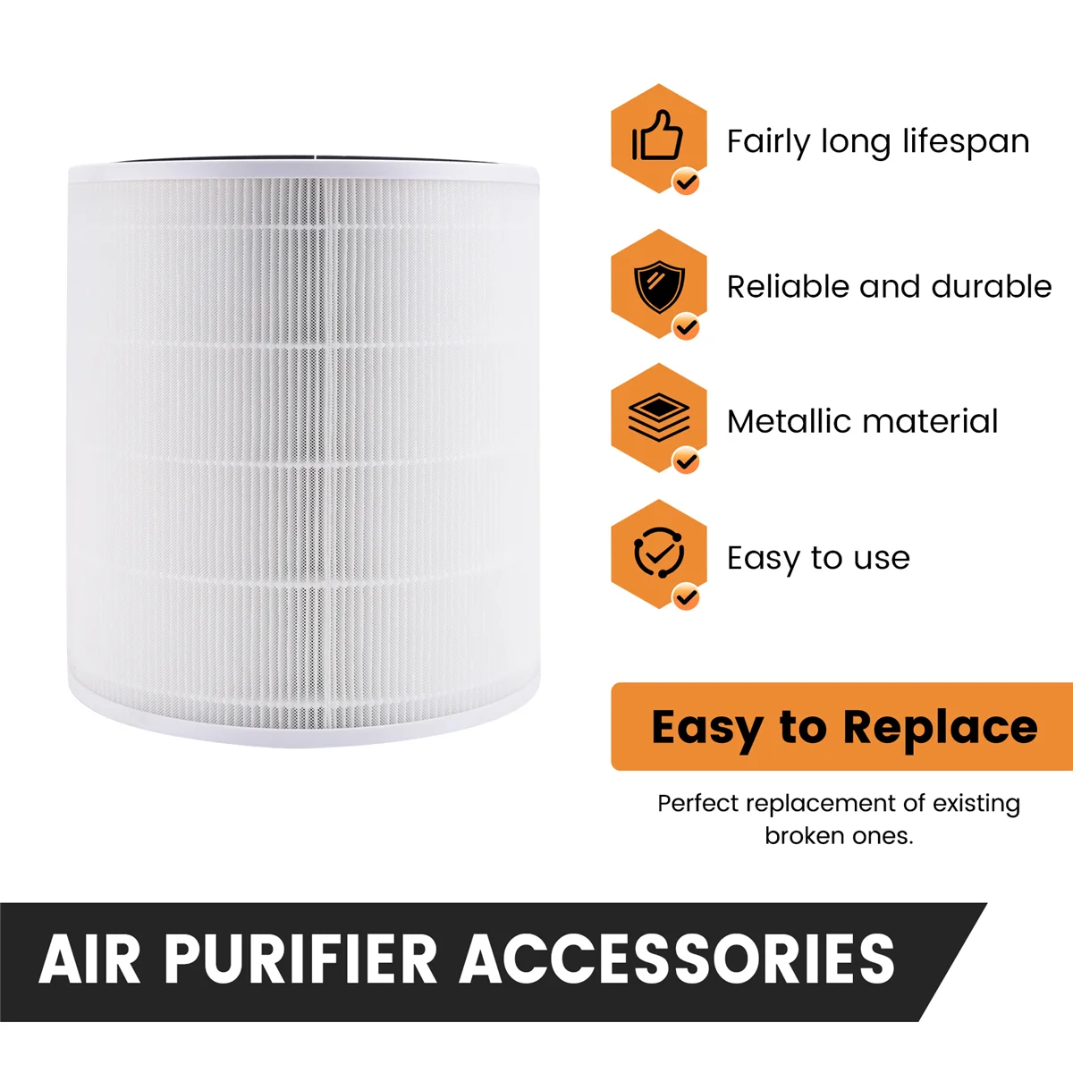 Сменный фильтр A62K для очистителя воздуха Core 400S, часть Core 400S-H13, HEPA-фильтрация, 5 слоев, фильтр 3 в 1