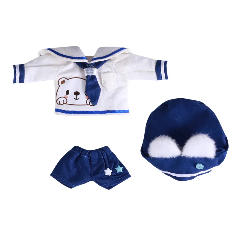 

Ob11 Clothes Sailor Clothes with Rabbit/ Bear Ear 1/12 BJD Doll's Clothes Navy Set Dress Up Accessories
