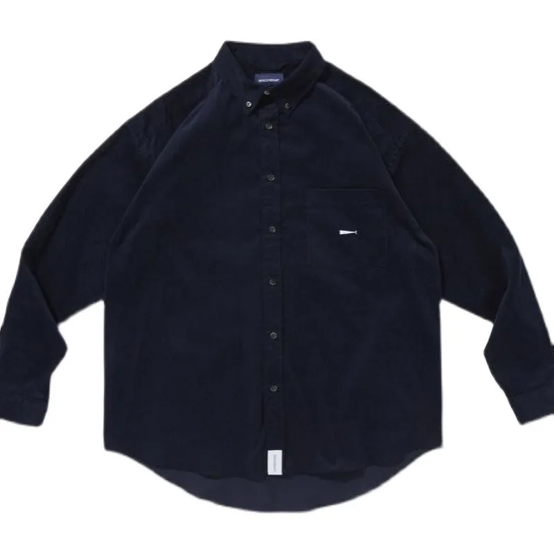 DESCENDANT SLATERS Corduroy Shirt Vintage Striped Japanese City Boy Loose Fit Shirts