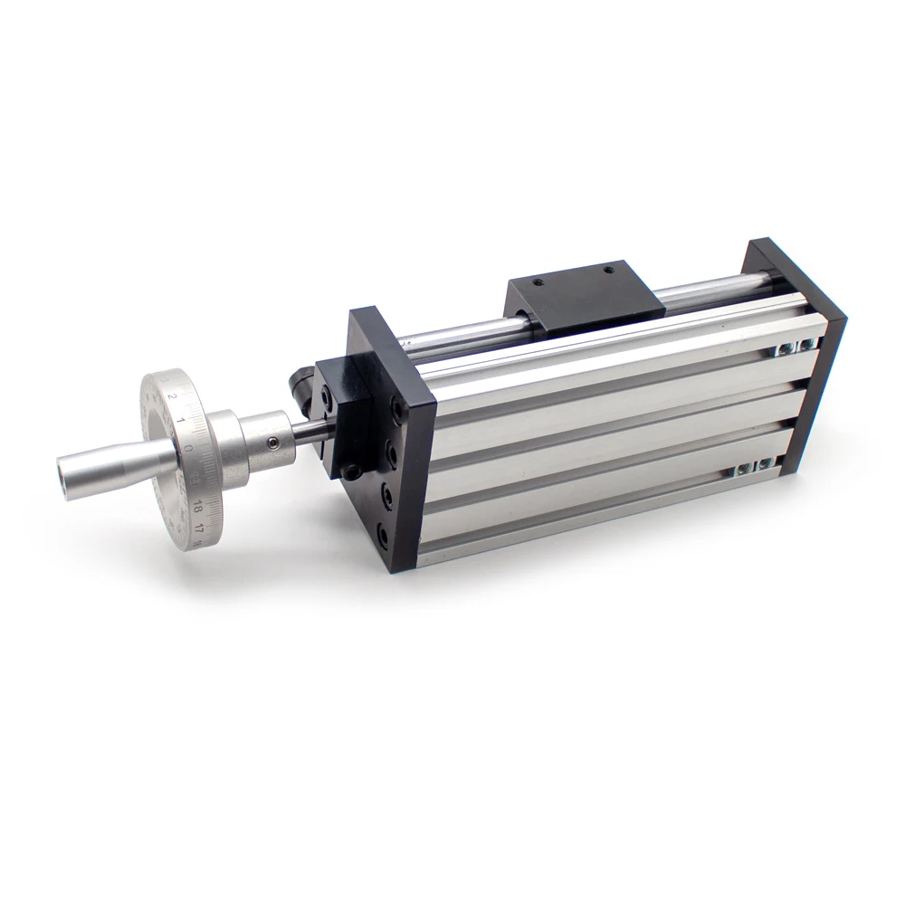 Imagem -06 - Bola Parafuso Linear Guideway Slide Table Módulo de Movimento Deslocamento Manual Slide Stroke 100 mm Precision Laser Scale Volante
