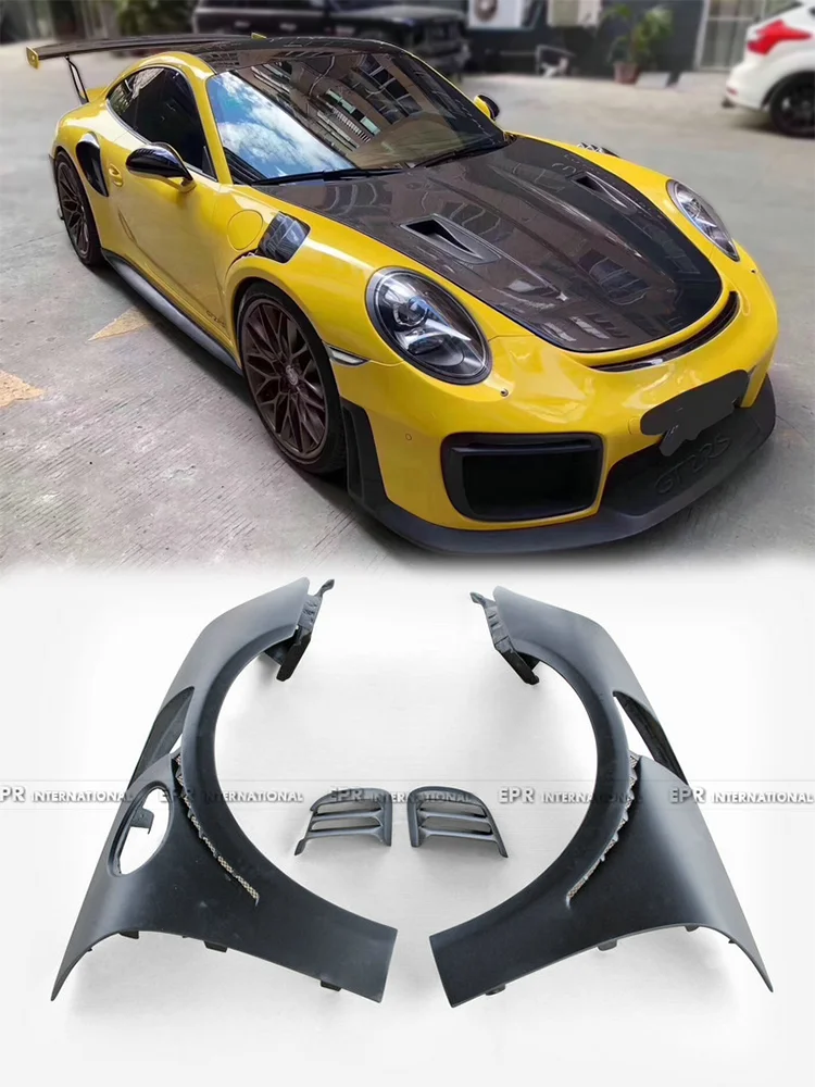For Porsche 911 991 Carrera/4/S/4S GT3/GT2RS Style Front Fenders - Widebody Aerodynamic Trim