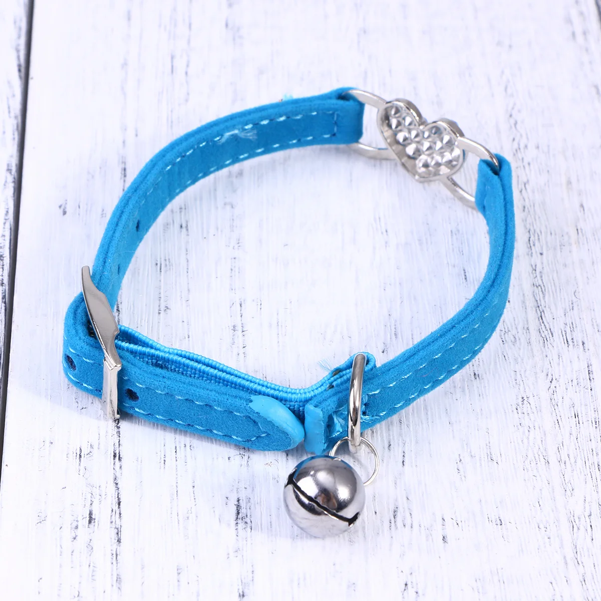 Peach Heart Pet Collar Adjustable Rhinestone Dog Cat Neckband Durable Walking Accessory Pet Collar With Rhinestone