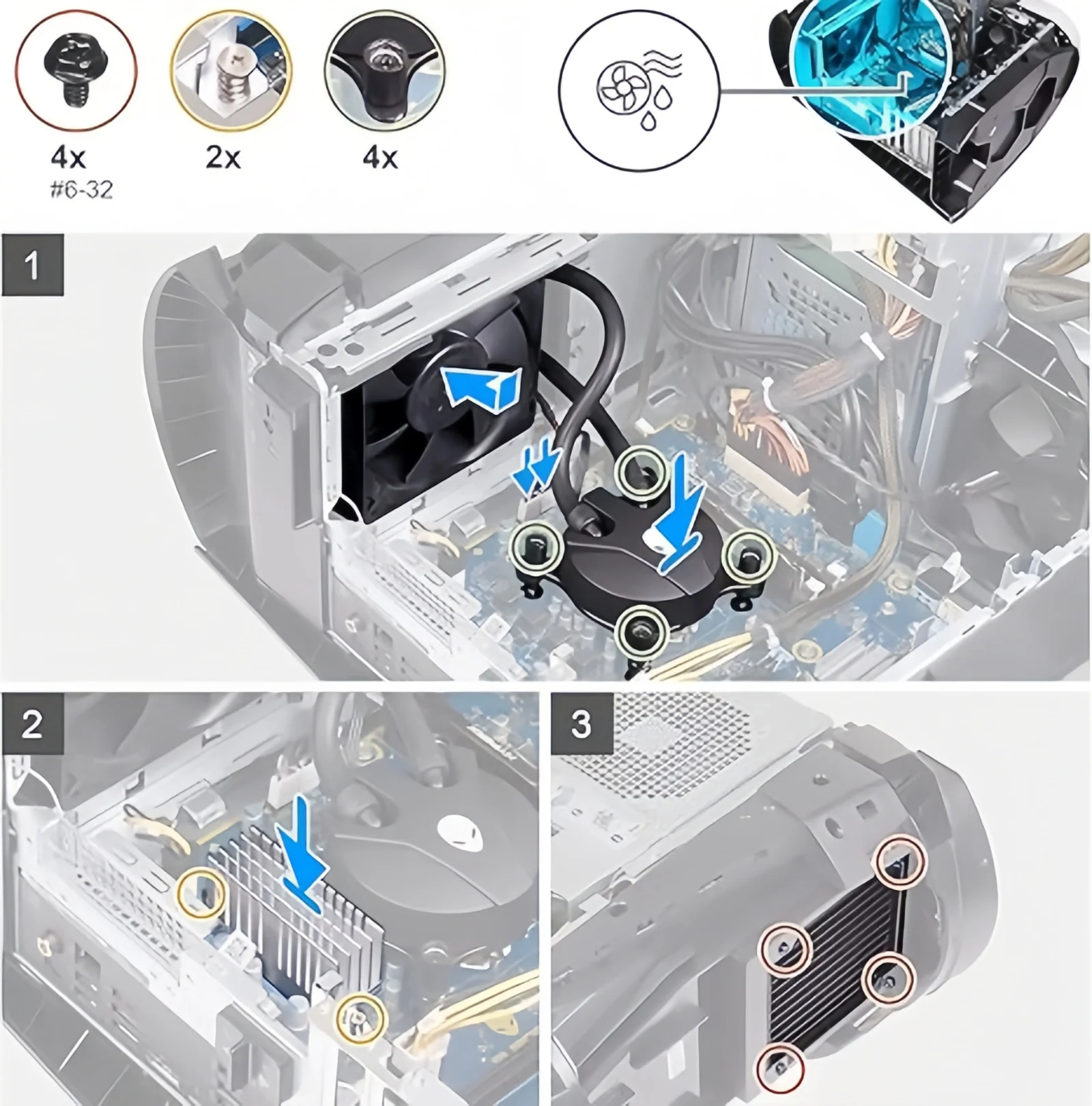 New Large CPU VR Heatsink Module 0J46J2 w/Small VRM Heatsink Thermal 04D5V9 for Dell Alienware Aurora R10 Ryzen Edition