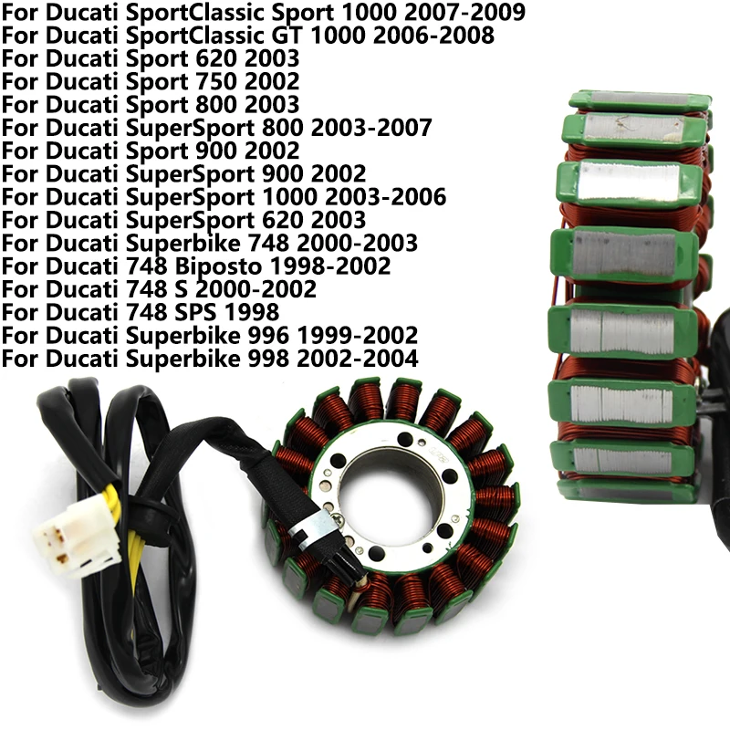 

For Ducati SportClassic Sport 1000 Sport 620 750 800 900 SuperSport 748 SPS For Cagiva 26440142B Motorcycle Magneto Stator Coil