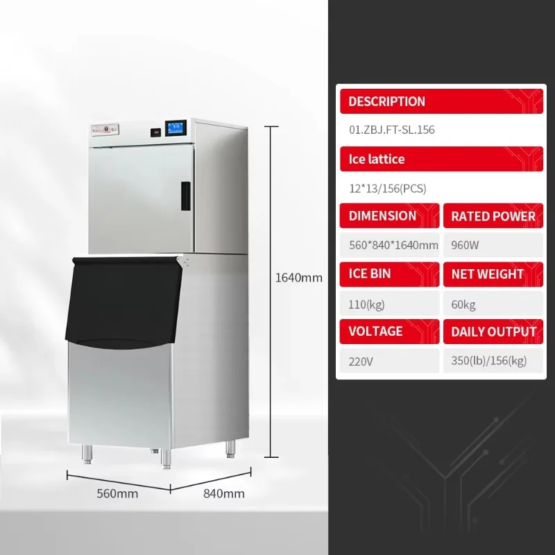 Commercial Ice Cube Maker Machine Customized 136kg 300kg 350kg Ice Making Machine For Restaurant Cold Drink Shop Low Noise