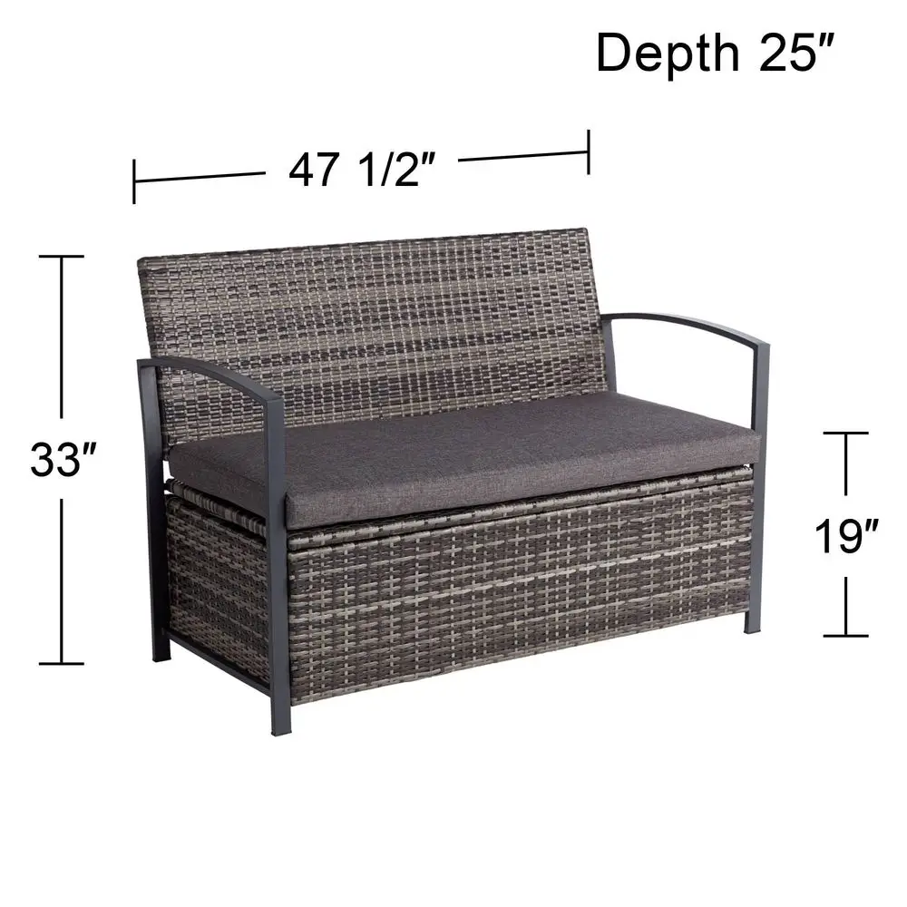 Outdoor Bench, Weatherproof Graden Bench with 700 lbs Weight Capacity, Heavy Duty Patio Furniture with Back Support for Backyar