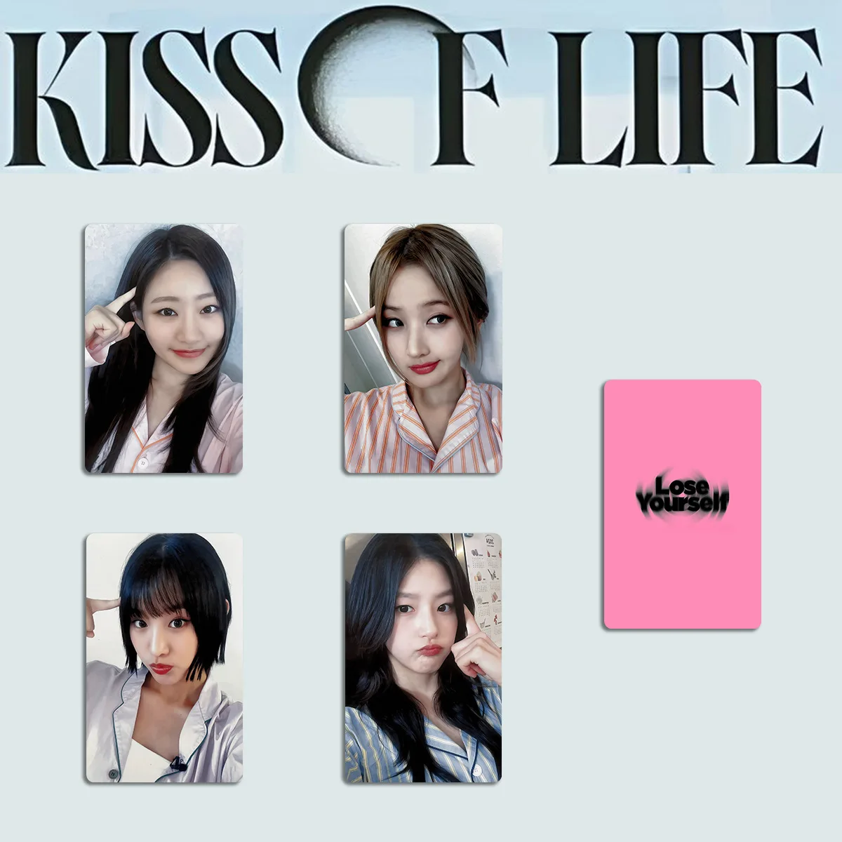 4Pcs/Set KISS OF LIFE Idol Girl New Lose Yourself Series Lomo Cards HANEUL BELLE NATTY JULIE HD Printd Photocards Fans Gifts