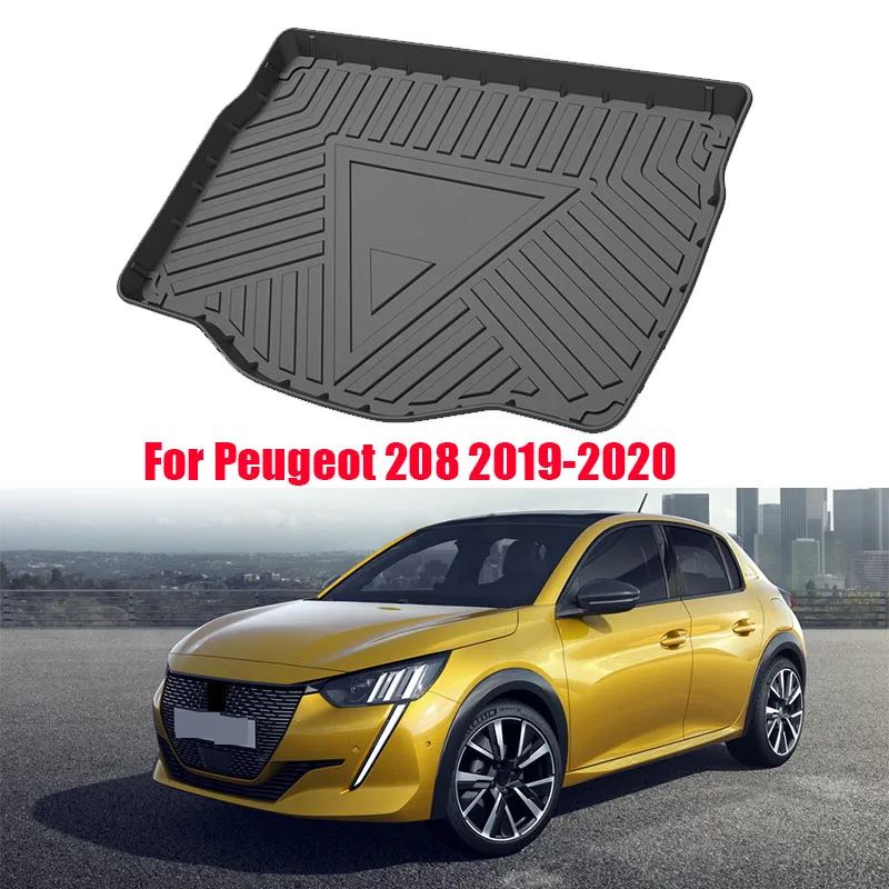 

Для Peugeot 208 2019 2020, защитная накладка на багажник автомобиля, водонепроницаемые и легко чистящиеся защитные детали