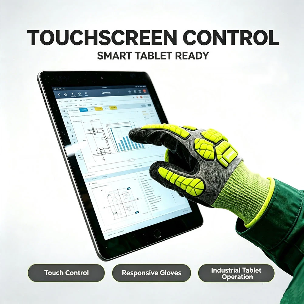 ANSI A5 Cut Resistant Safety Work Gloves Touch Screen Compatible Anti Impact Heavy Duty Mechanic Protection with Excellent Grip
