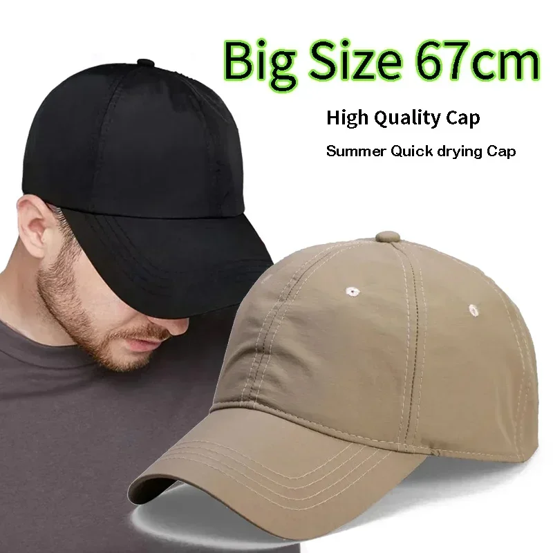 

Big Size Summer Quick Drying Baseball Cap Man Breathable Large Plus Head Size Sun Hats Male Outdoor Sport Visor Cap Gorros