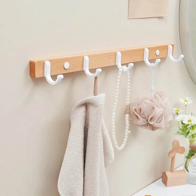 

Behind the entrance door beech & walnut coat hooks entryway bedroom coat racks wall row hooks coat hooks