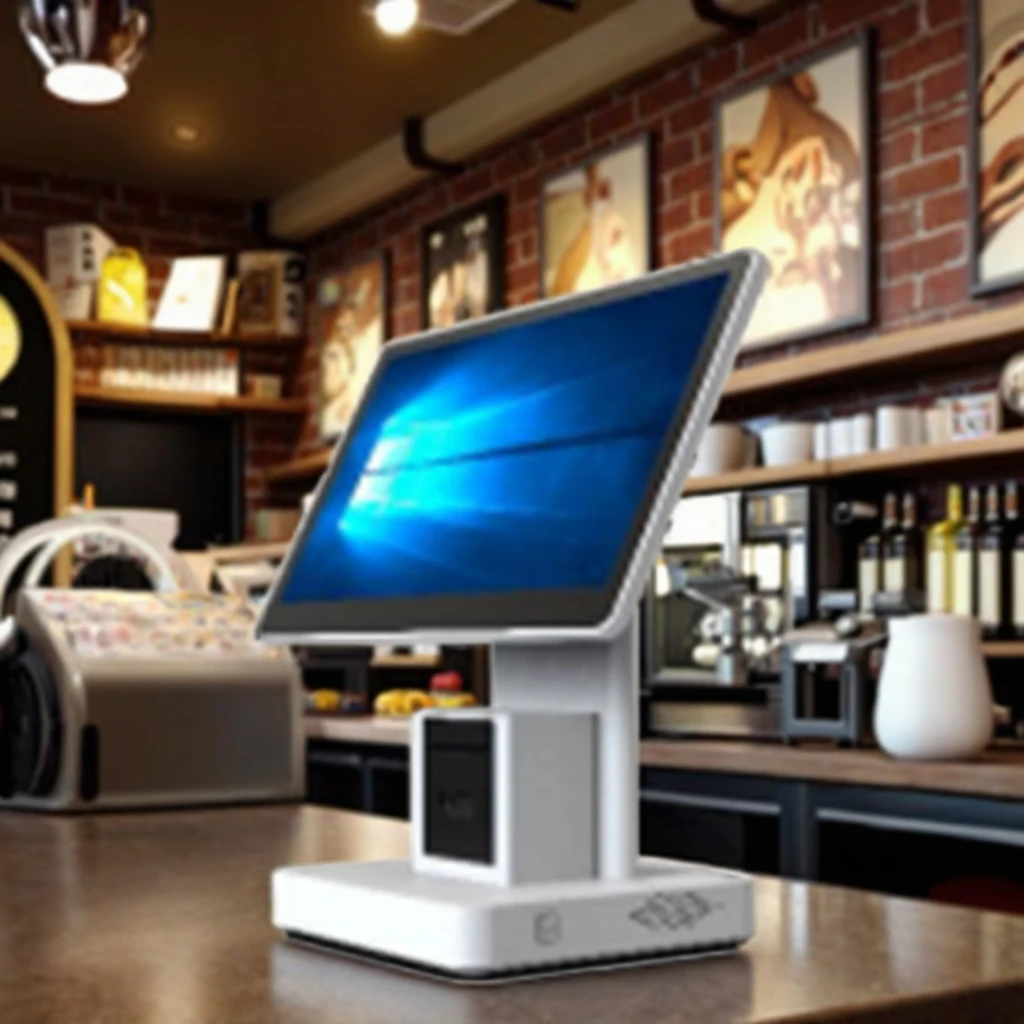 15.6+15.6 Inch Window POS System All-in-One Cash Register and 58mm Printer for Restaurants