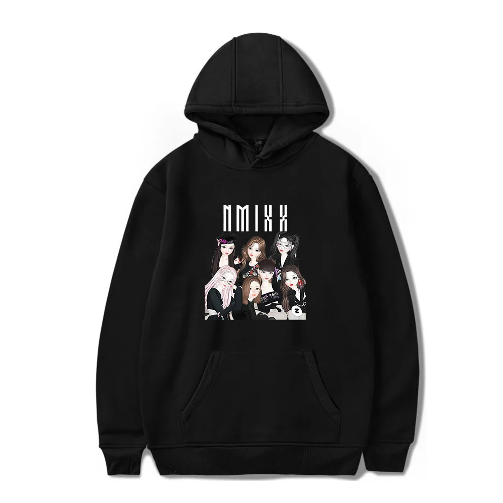 

NMIXX Hoodies Sweatshirt Women/men Korean Style Fashion Hoodie Harajuku Streetwear Pullover Hoody Kpop Team NMIXX Merch Clothes