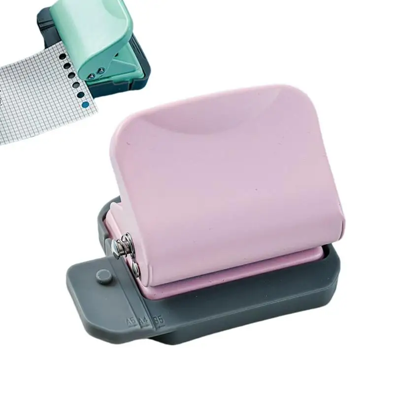 Perfurador de papel manual ajustável Máquina de perfuração pequena para fichário de folhas soltas, 6 furos, A5 Hole Punch, Planejador