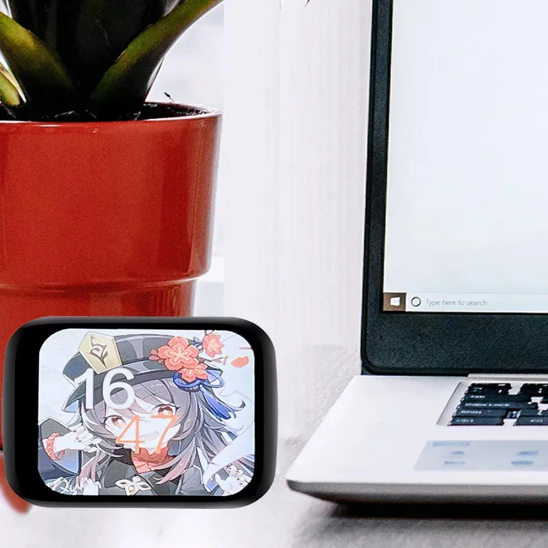 ESP32 C3 حلية حلية LVGL رائد الفضاء ساعة ساعة تلفزيون صغير الطنان 1.69 بوصة شاشة LCD مستديرة تعمل باللمس ST7789 240x280 #3