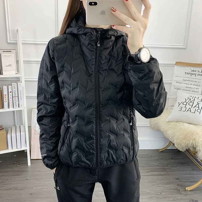 Water and Wind-Resistant Down Jackets Women Winter Hoodie Outdoor Hiking Climbing Skiing Casual Thick Warm Coat Female Duck Dowm