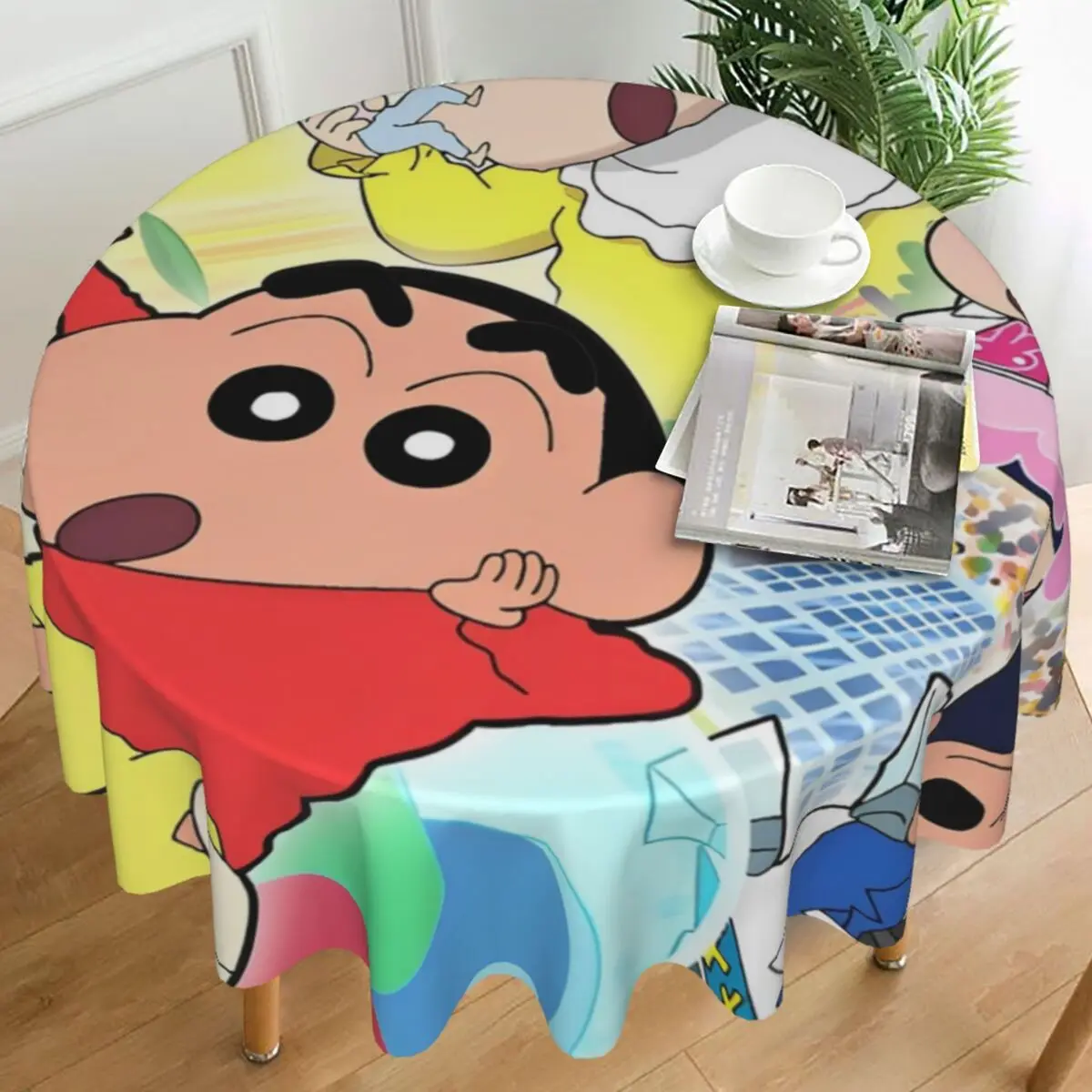

Crayon Shin-chans Tablecloth Modern Round Table Cloth For Wedding Birthday Party Table Cover Wholesale Graphic Table Decoration