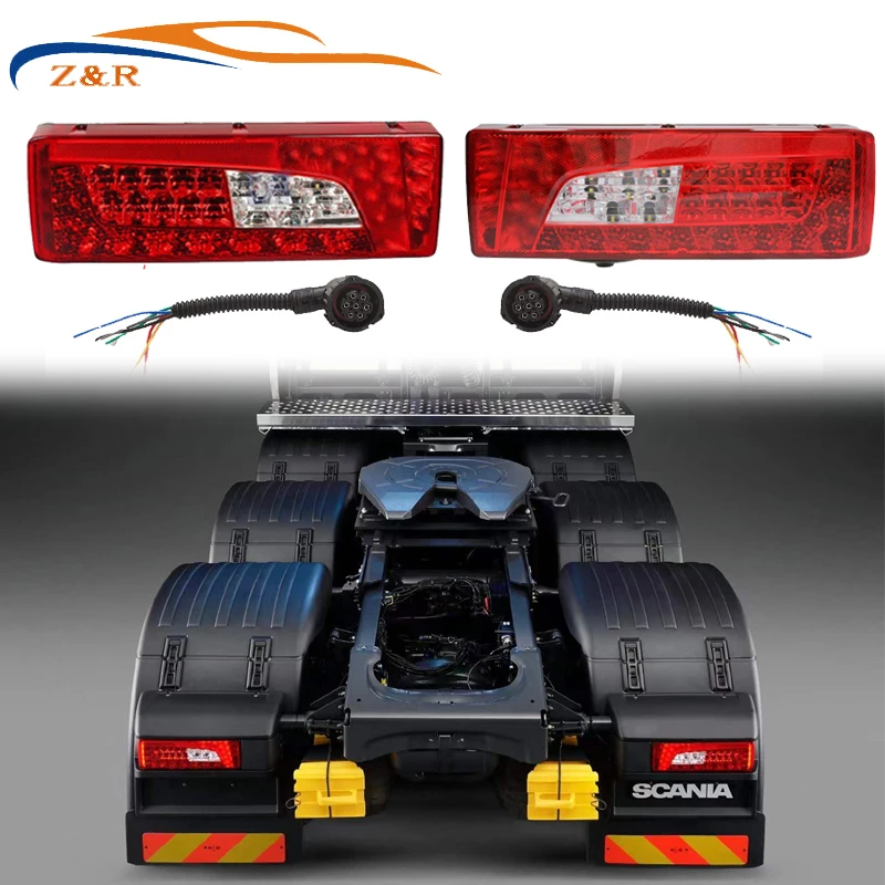 one pair For Scania Truck Tail Lights 24V LED Rear Light Right Left OEM 2380954 2241859