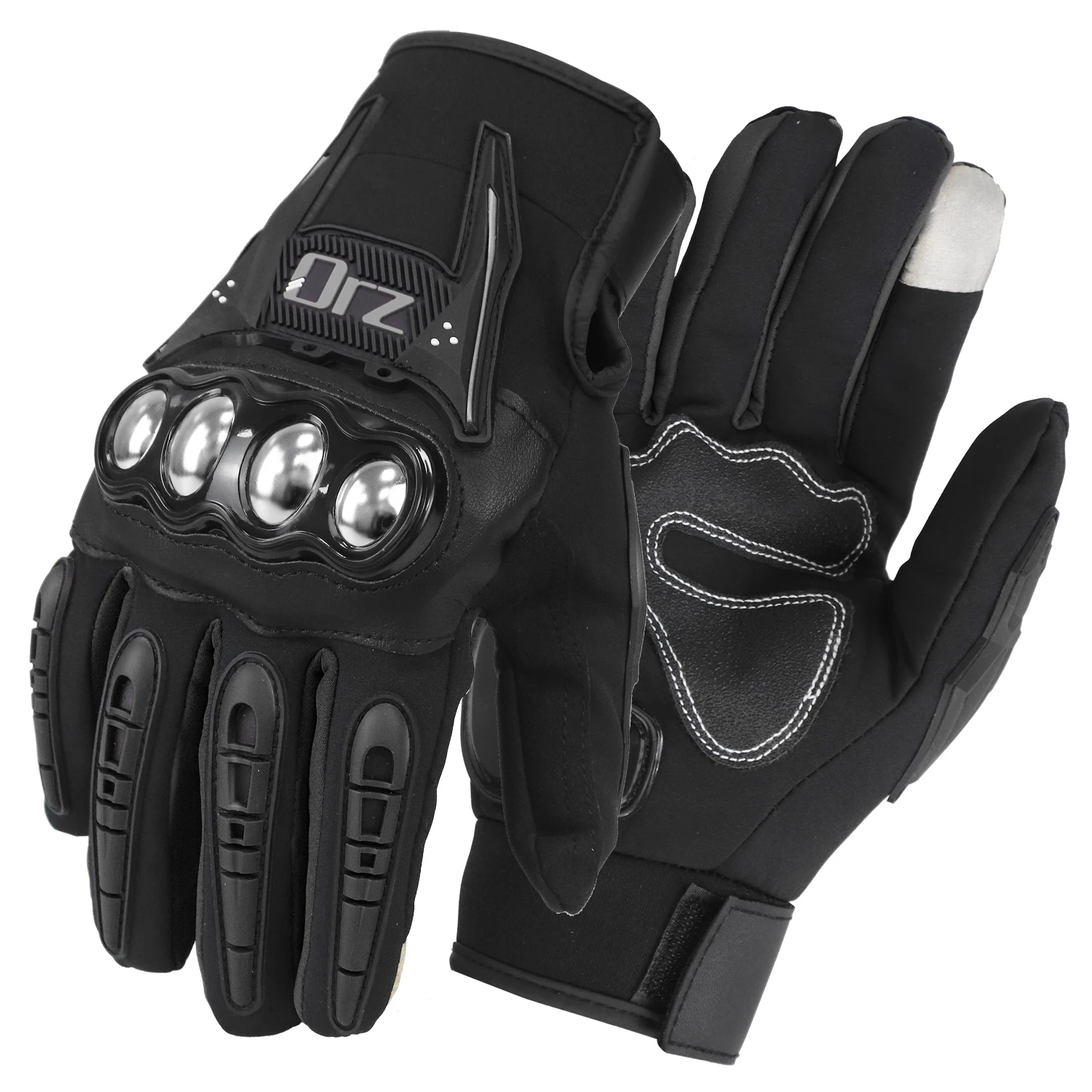 Motorcycle Gloves Men Touch Screen Protective Gear Stainless Steel Knuckle Motorcycle Gloves for Motocross Racing Riding