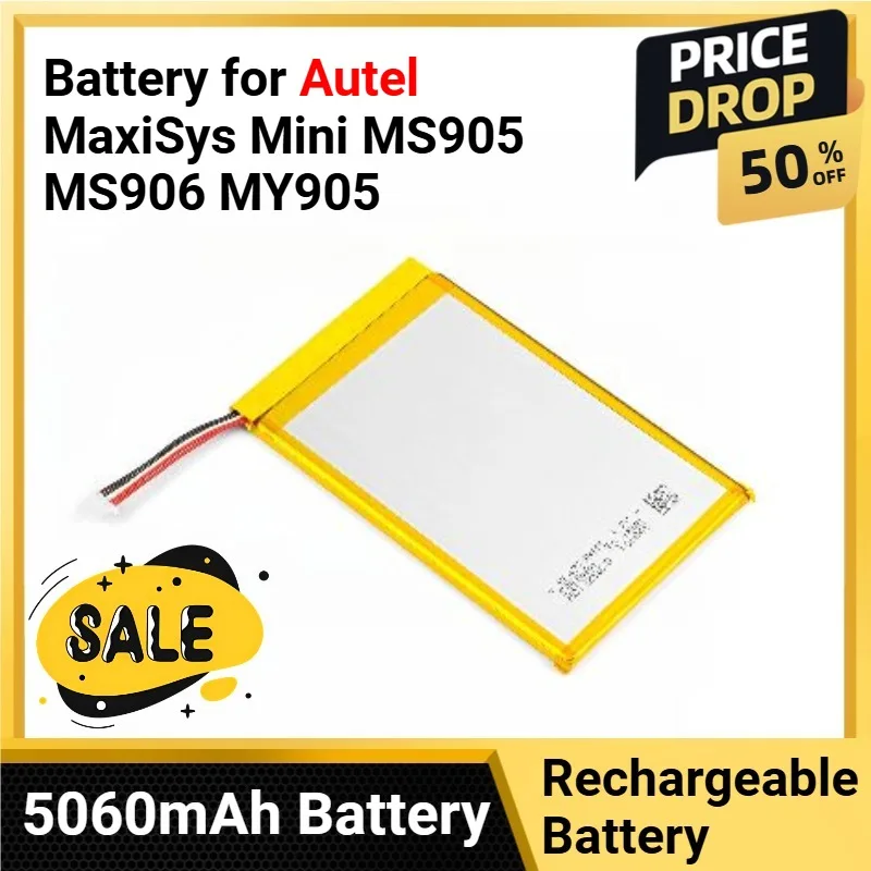 

5060mAh Battery for Autel MaxiSys Mini MS905 MS906 MY905 MK808 MK808BT MP808TS DS808 MK808IM MK906 MK808TS MP808
