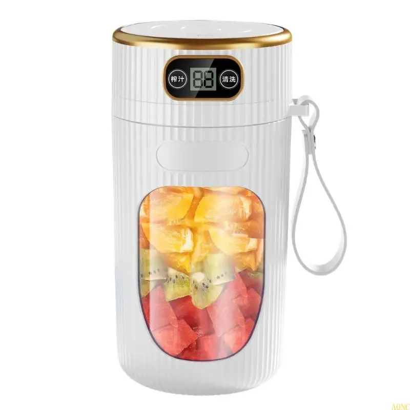 A0NC効率的なポータブルジューサーカップ2600mAhバッテリーLEDデジタルディスプレイジュースメーカーと忙しい専門家向け
