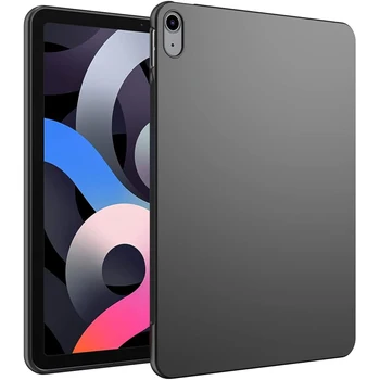 Silikon Tablet kılıf iPad hava 5 için 4 mini 2 3 4 10 5 6 7 8 9 Gen Pro 11 12.9 13 2024 esnek yumuşak TPU siyah kabuk arka kapak