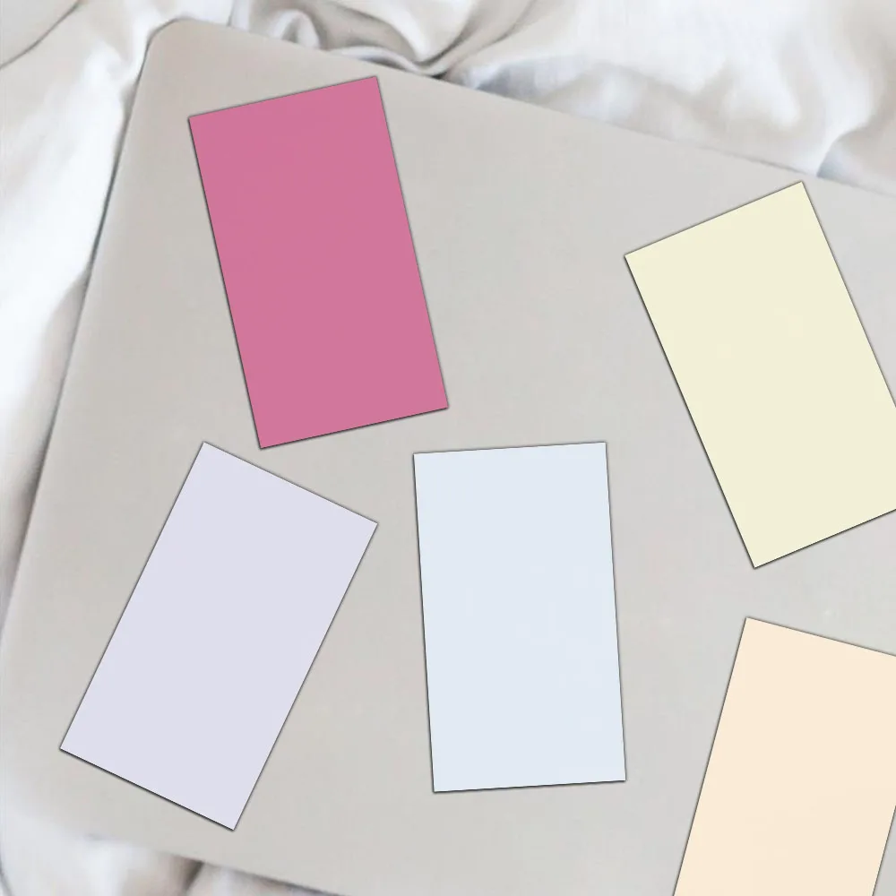 8/Pcs Effen Kleur Terug Kaart Serie Stickers Diy Hand Account Telefoon Hoesje Waterbeker Decoratie Stickers