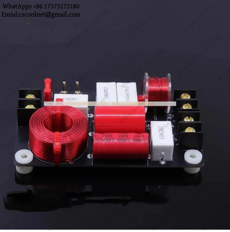 k06 GHXAMP 150W 2-Way Crossover for Hi-Fi Bookshelf Speaker, Dual Air Core Inductor 2500Hz 1PC Audio Accessories
