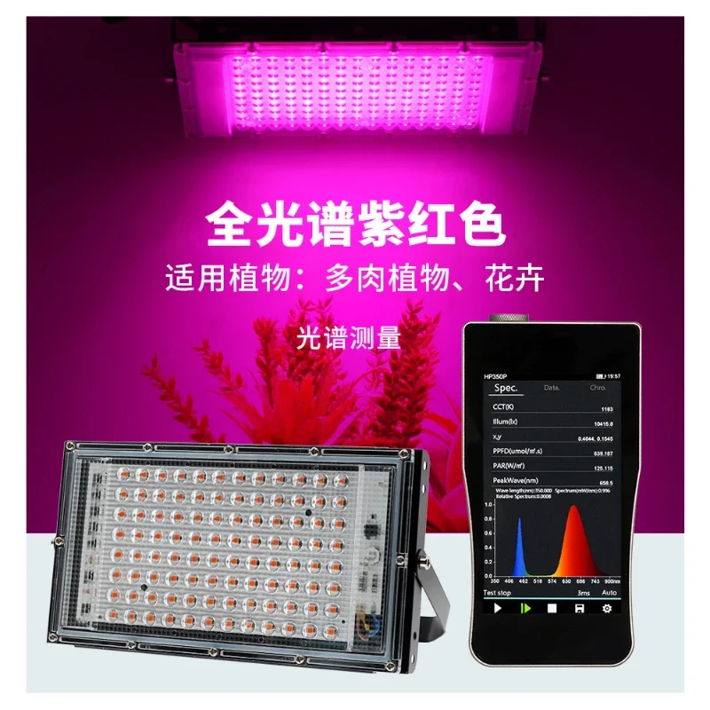 Full Spectrum LED Grow Light Phyto Lamp AC 220V 50W 100W 200W 300W With EU Plug For Greenhouse Hydroponic Plant Growth Lighting