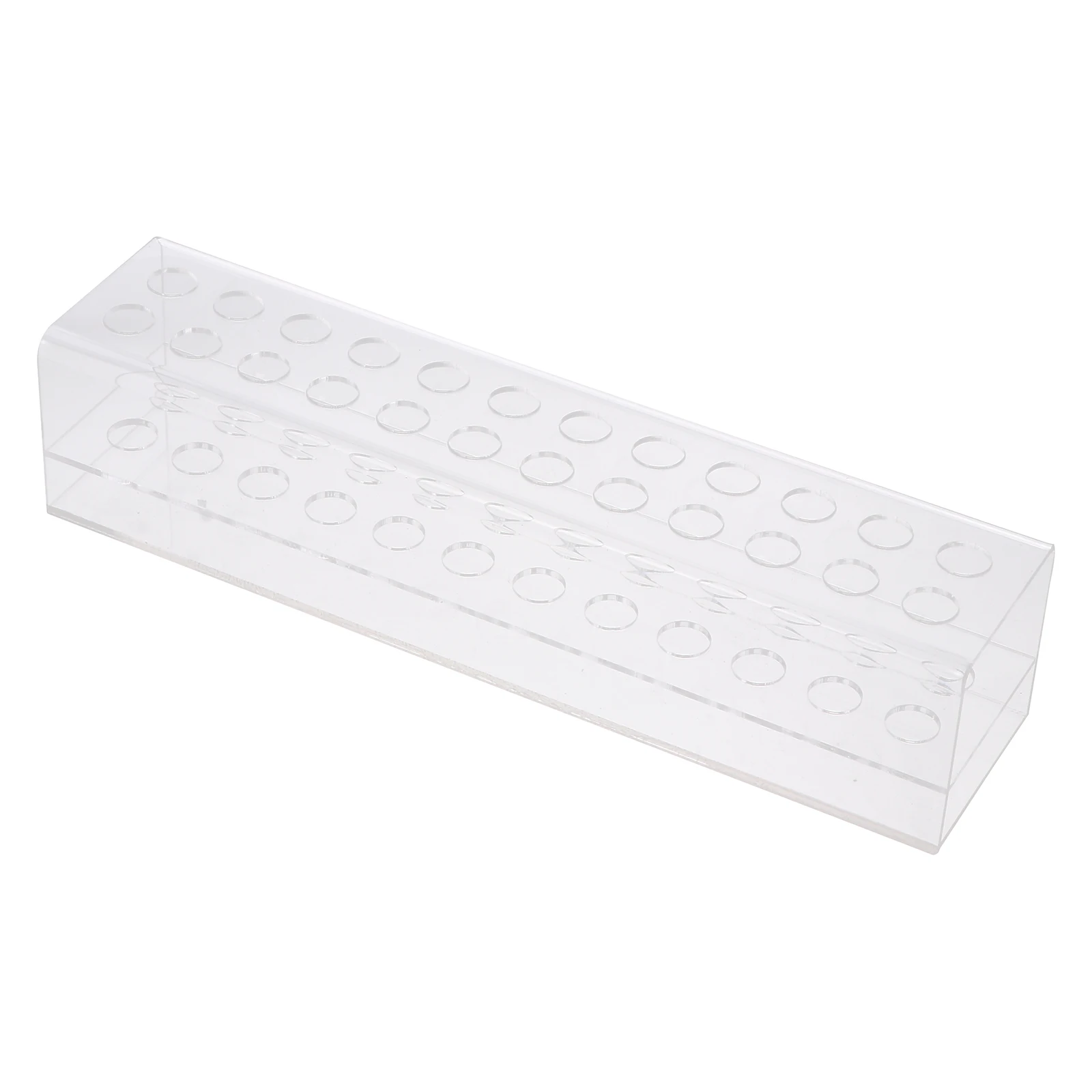 

Acrylic Pen Holder 24 Slots Makeup Brush Storage Rack Clear Material Desk Organizer Durable Stylish Bedroom Decor Gift