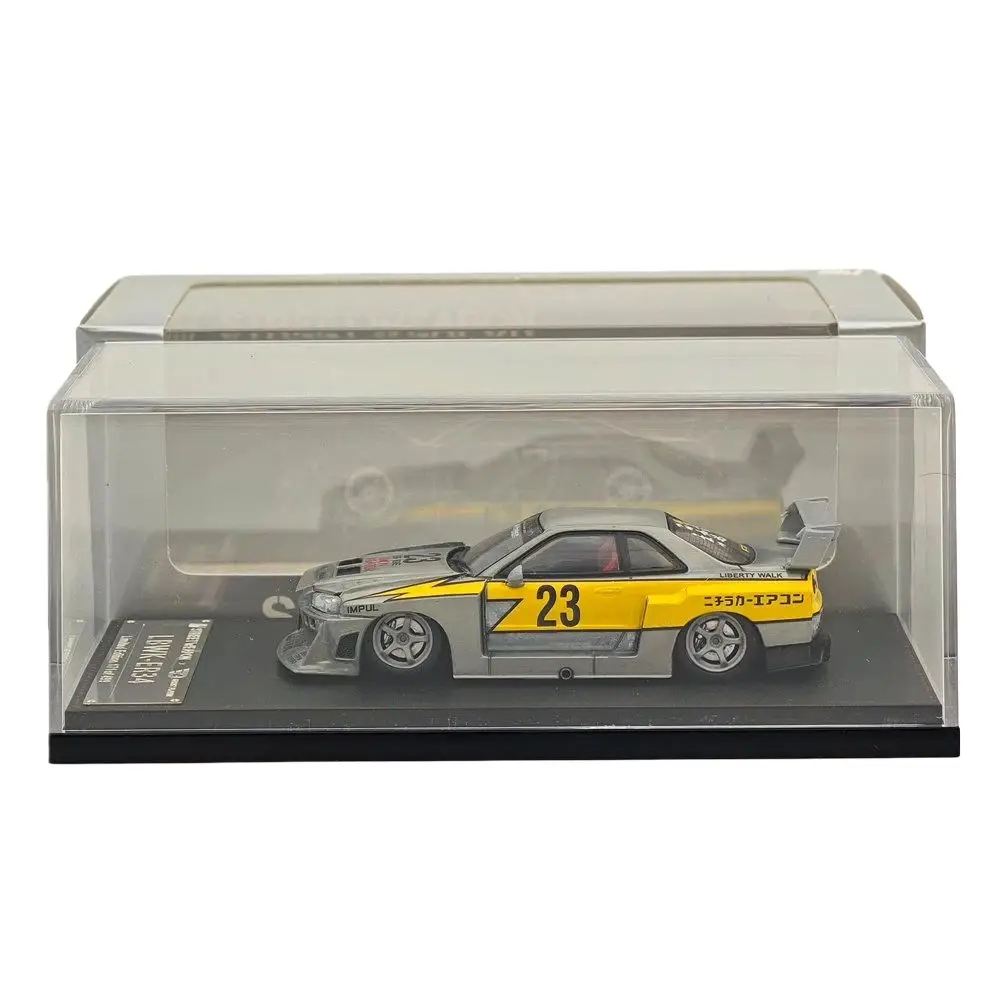 1:64 FOR SW LBWK ER34 #23 Flash Raw Special Version Diecast Model Car Limited Collectible