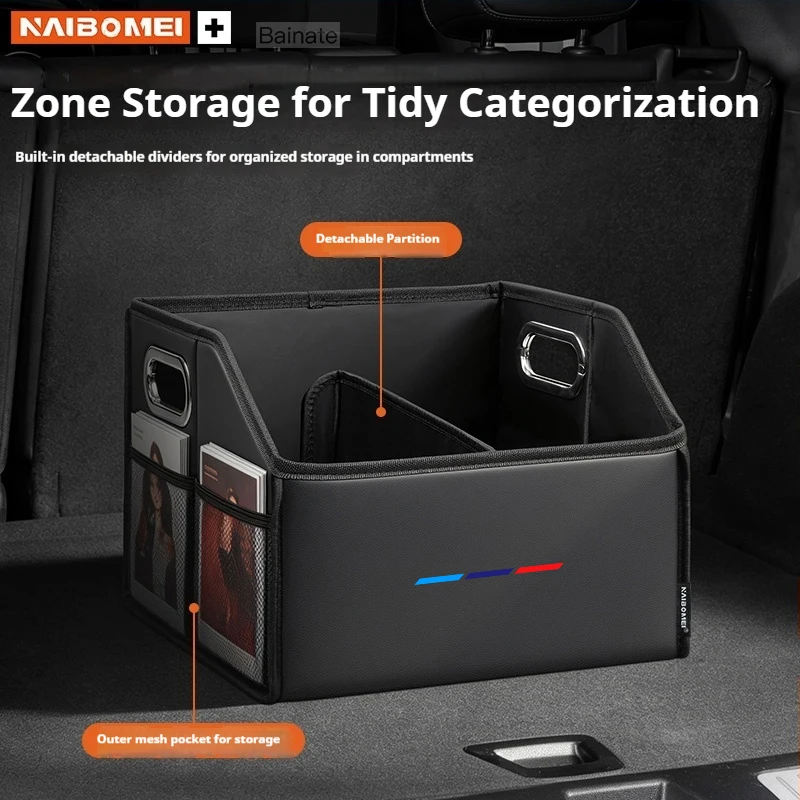 Car Trunk Storage Box, For BMW F10 F21 F31 E91 E92 F22 F45 X1 X5 X3 X7 M G05 G30, Folding Organizador Car interior Accessories