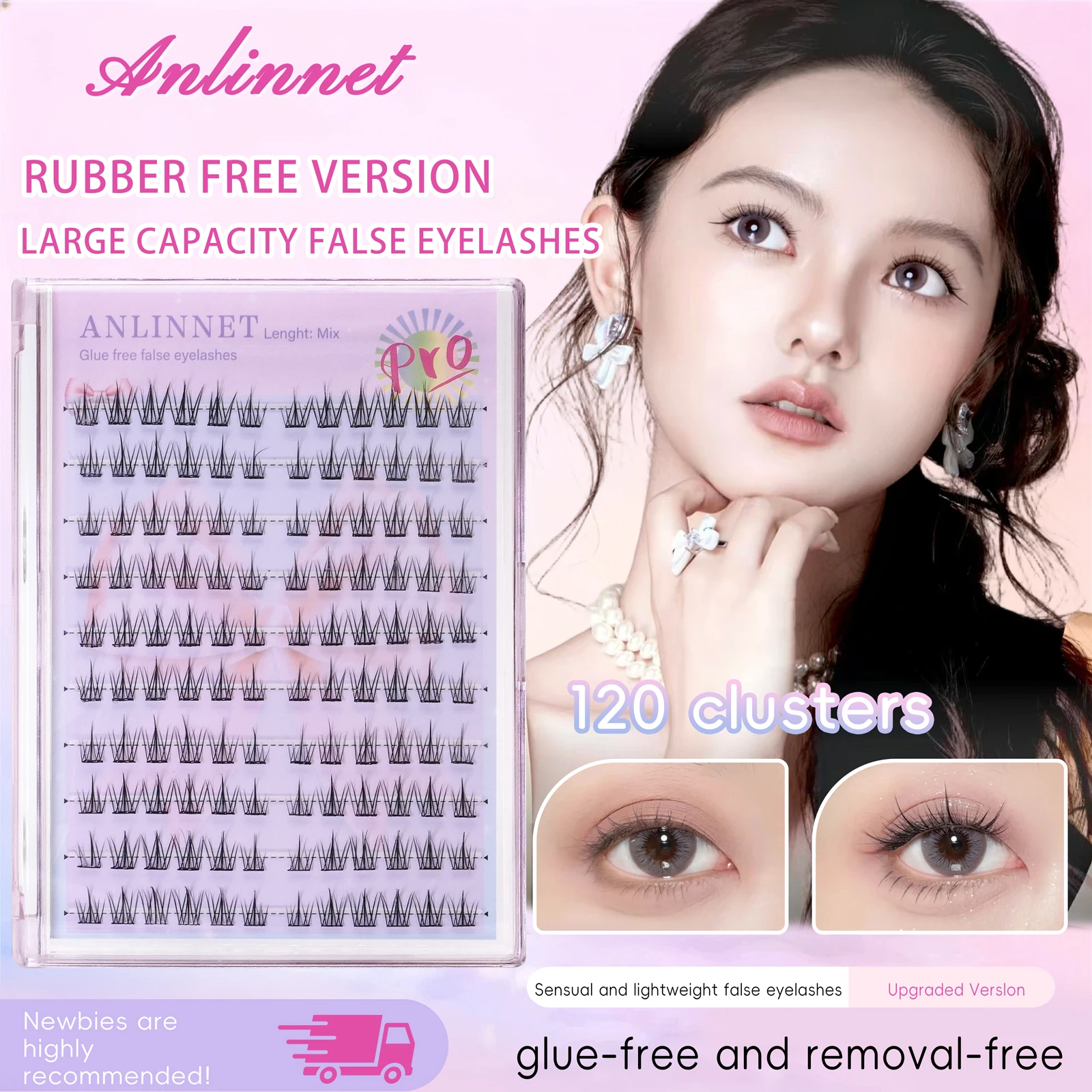 

10 rows of glue-free eyelash makeup, eyelash extension, self-adhesive false eyelash makeup, eyelash tool, eyelash tweezers