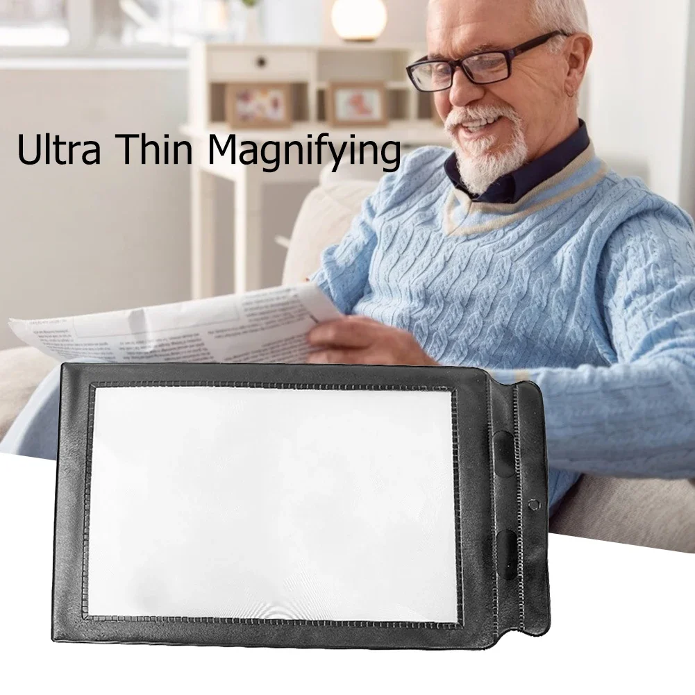 1-3Pcs A4 Magnifier 3X Magnifying Glass Page Large Sheet Magnifying Glass Book Magnification PVC Handheld Magnifier for Reading